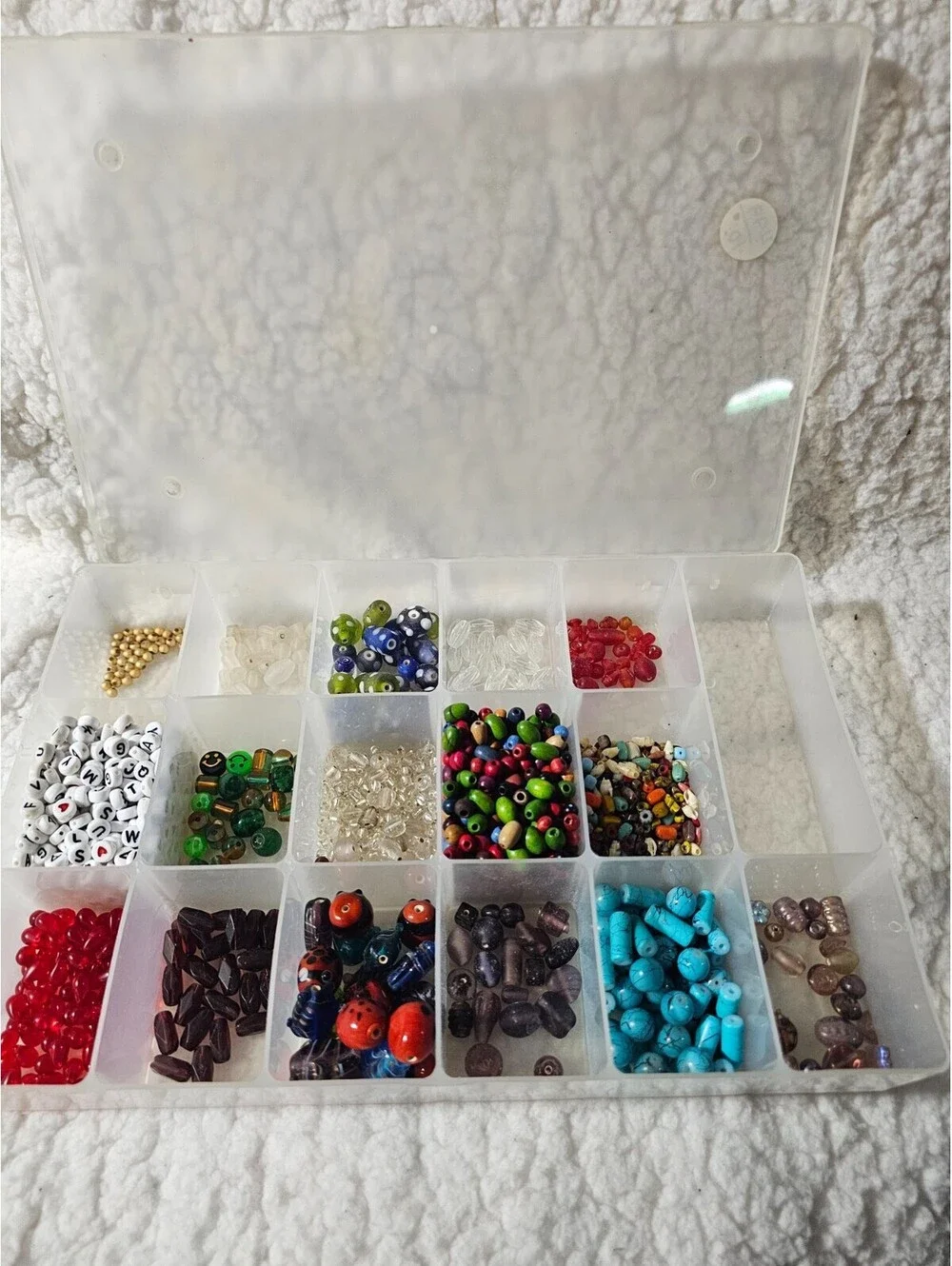 (Lot of 3) Mixed Jewelry Crafting Beads Various Colors & Styles With 3 Boxes